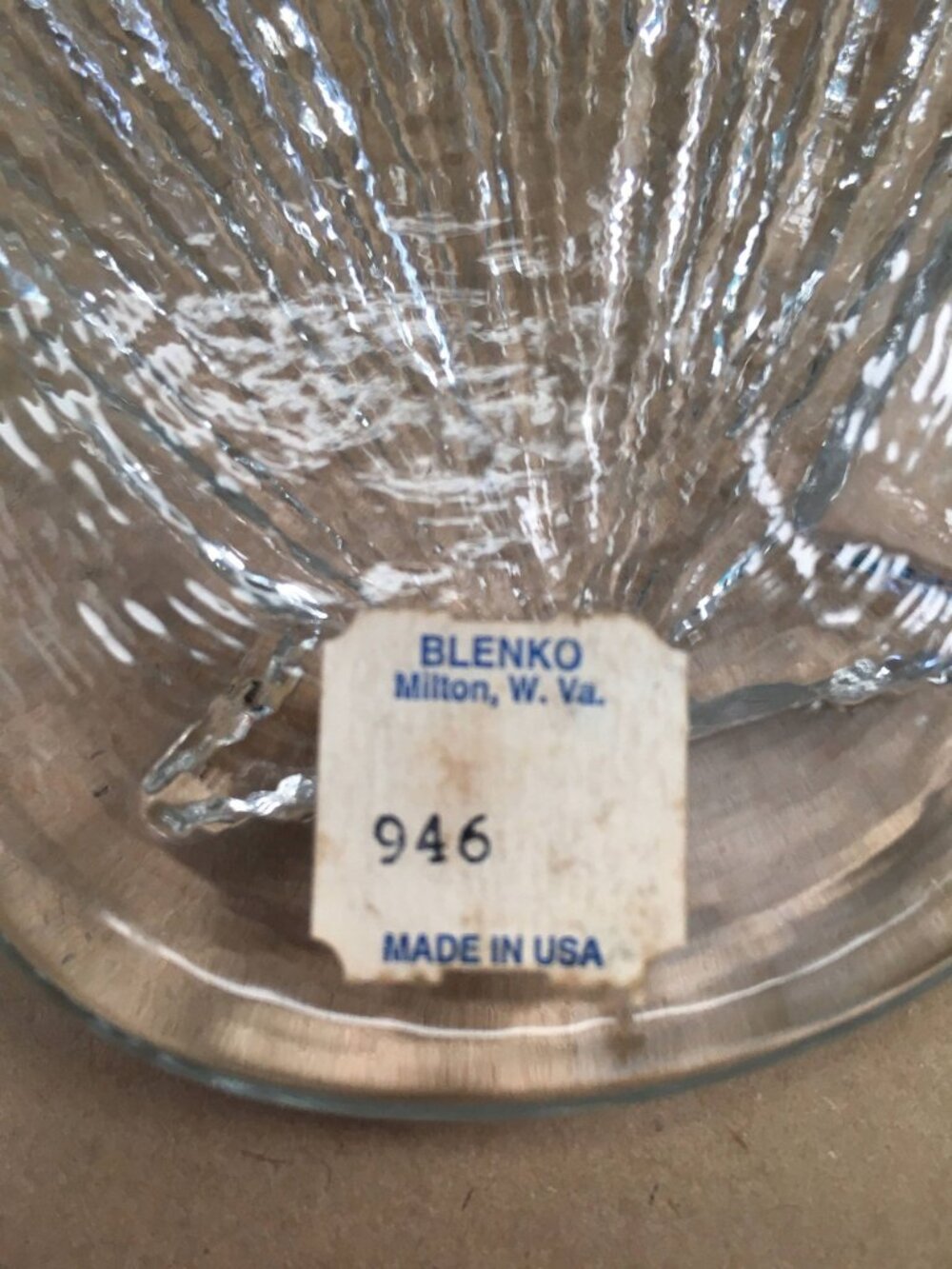 Blenko Clear Glass Paperweight Seashell Beach Original Label - Picture 3 of 5